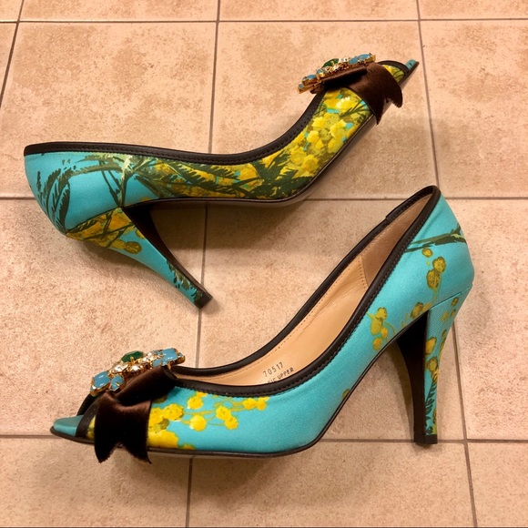J. Crew Shoes - J. Crew Turquoise Embellished Pumps